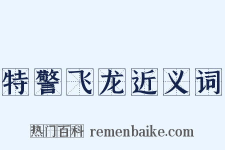 特警飞龙近义词是什么意思的图片